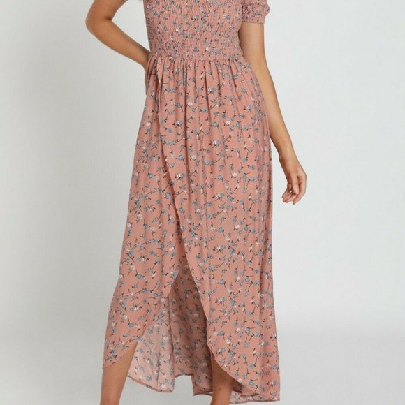 SHOWPO MAXI DRESS BLUSH FLORAL NWT US SIZE 16 - Picture 2 of 2